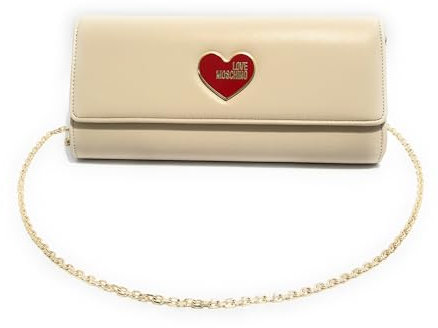 MOSCHINO Borsa donna Love pochette con tracolla in ecopelle avorio BS24MO53 JC4225 Piccola