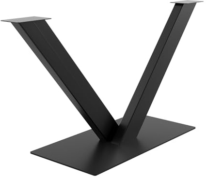 MetaloPro Pieds de Table Thbn - Acier Robuste | Pieds de table en acier massif, finition Thbn, montage rapide sans outil compliqué, compatible tout plateau, charge lourde
