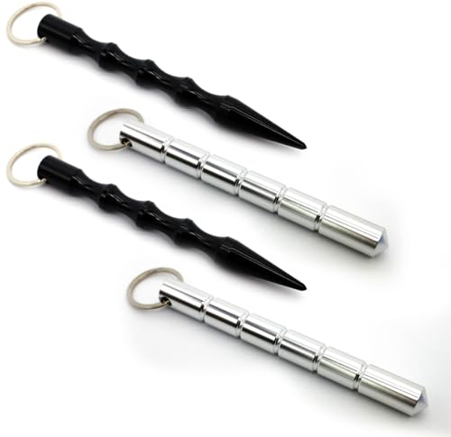 Aililong Selbstverteidigung Schlüsselanhänger Set in 2 Farben für Mädchen, Selbstverteidigung Waffen mit Glasbrecher und Notfallhammer, Verteidigungs Waffen für Frauen