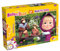 Lisciani - MASHA AND THE BEAR MaxiFloor Jigsaw Puzzle - 24 Pieces - For Kids ages 3 and up - 50x70 cm - Large Puzzle Masha and the Bear with Double Colour Plate - Develops Thinking Ability and Skill