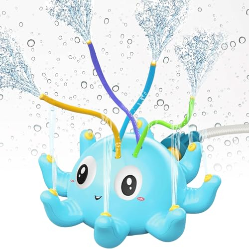 Aspersor de Agua para niños, Juegos Piscina para Niños Juguete Niño 3 4 5 6 7 8 9 10 Años, Pulpo Juguete de Rociador Juegos Chorros Agua Jardin al Aire Libre Aspersor de Agua para Niños