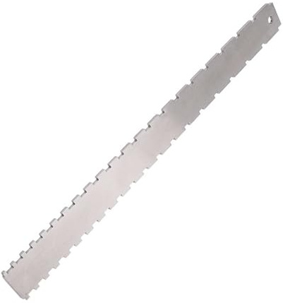 Lineal für Gitarrenhals, gekerbt, gerade Kante, Gitarrenbund, Nivellierlineal, doppelt gekerbt, geradlinig, einfach zu bedienen, Gitarrenhals, gekerbtes Lineal, Geradeheitsmesswerkzeug für Gitarre