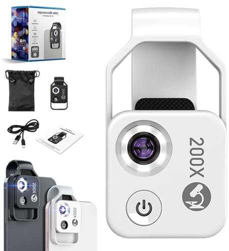 TETGSET Nano Zoom X200, Nano Zoom FüR Smartphone, Nanozoom200, Nano Zoom 200 FüR Handy, Nano Zoom FüR iPhone (Mit CPL,Weiß)
