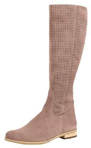 Tela Stivali Bianco Stivali Cowboy Donna Pelle Stivali camperos Donna Estivi Stivali Estivi Donna Bassi Neri JIA0527-B-Beige 19.99