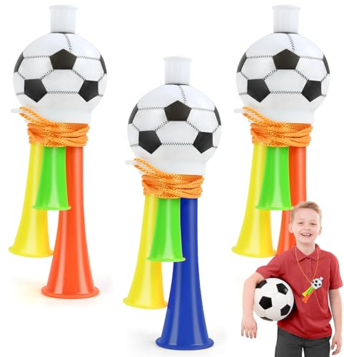 Vuvuzela Fußball-Horn,3 Stück Vuvuzela,Laut Fußball Fan Tröte,Fan Tröte Fussball,tröten fußball klein,für Kinder, Fußball Fans, für Fußball-Themenparty, Weltmeisterschaft Zufällige Farbe (13CM)