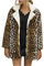 Fleecejacke Damen Leopardenmuster Winterjacke Kunstpelz Jacke Mantel Warme Kunstfell Oberbekleidung Faux Pelz Offener Front Crop Dicker Parka Wintermantel Lange Plüschjacke mit Kapuze Pelzmantel 12
