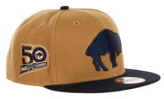 New Era Buffalo Bills NFL Two Tone 50th Anniversary Braun Blau Verstellbare 9Fifty Snapback Cap - One-Size