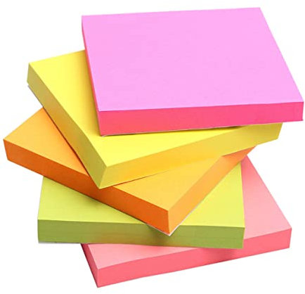 NUOBESTY 100blätter Haftnotizblock Blöcken Pro Packung Je Block Quadratisch Easy Post-notizen Kleben An Kühlschrank Schreibtisch Kalender Tablet Pc