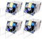CD Holder 4 Pack, CD Storage Rack Organizer Stand, CD Display Rack Holds up to 96 Standard CD Cases, Compact Disc Holder Display Shelf for CD/DVD/Video Game, Stainless Steel Wire Metal CD Case Holder