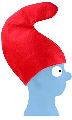 UPPER CUT Zur Auswahl 1x 2x 3x 7x Zwergenmütze rot -B 29,5 cm x L 30 cm- Kopfumfang 56 cm - Fastnacht Fasching Karneval Zwerg Mütze fürs Kostüm Märchen Schlumpf Elfenmütze (1)