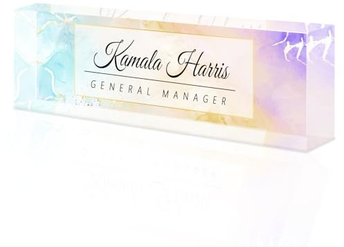 Placa de nombre de escritorio personalizada, placa de nombre de acrílico, placas de nombre personalizadas para obsequios de oficina, escritorio, maestro, obsequios de agradecimiento a empleados