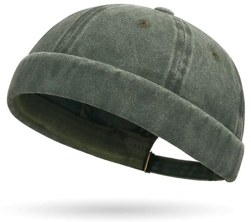 YKDLLF Cotton Docker Cap Seemannsmütze Hafenmütze - Schnelltrocknend Sommer Ohne Schirm Fisherman Beanie