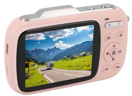 KKPLZZ Digital Camera 80MP 5K 2.8 Inch Colour Screen Portable 18x Digital Zoom Camera for Webcam Photography (Pink)