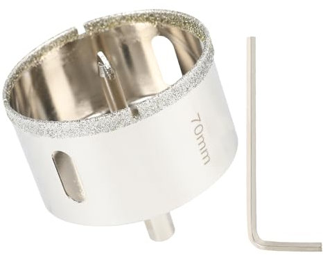 SUQIN Scie Cloche Diamantée 70 mm Avec Foret Guidage De Centrage,Scie Cloche Carrelage、Foret Trépan Diamant pour Carrelage Pour Percer Verre, Carrelage, Céramique, Marbre, Granit