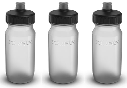 Cube Feather 3 Pack Cycling Drink Bottles (Transparent, 500ml)