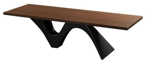 ZENGXJYCQINGJIANG Gaming Desk Large Executive Desk, Modern Laptop PC, Ash Wood Writing with Wave Carbon Steel Base for Home Office(M)