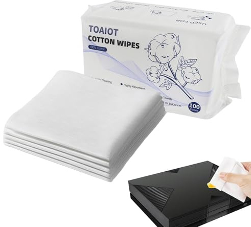3D Printer Wipes – Wet Cotton Fiberless Absorbent Cloth Soft Reusable Cleaning Pads | Perfect for Resin Removal, Glass Care, Metal Cleaning, Printer Maintenance, Electronics, Workshop, Desk