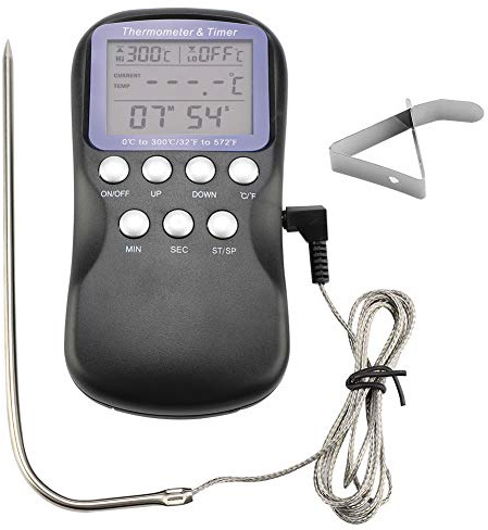 HWGING Minuteur de Cuisson, Barbecue avec Câble Numérique, Barbecue, Four à Viande, Thermomètre électronique, Gril, Sonde pour la Cuisson des Aliments
