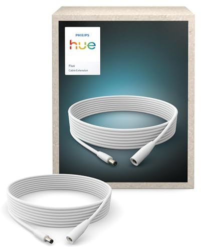 Hue Flux LED-Strip Light 5 m Verlängerungskabel, Zubehör, Flexible Innenbeleuchtung, minimalistisches Design, einfache Installation, sichere Niederspannungsausstattung (IP20)