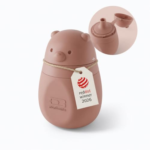 monbento - MB Yummy - Gourde Compote Réutilisable Enfant en Silicone - 150 ml - Gourde Souple Bébé sans BPA et Hermétique - Idéale Purée et Yaourt - Rose Blush