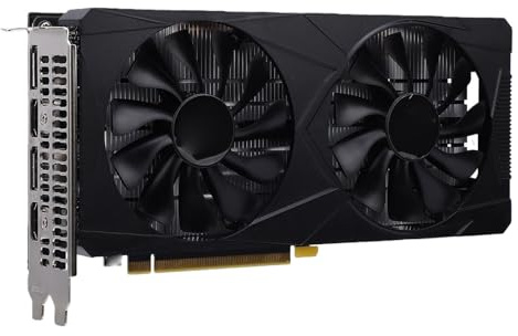 Bewinner 6GB GDDR6 Graphics Card 192 Bit PCIe 3.0 X16 Dual Fan GPU, Ray Tracing DLSS Support, 1080p 2K High FPS Performance, HDMI DisplayPort for Desktop Gaming PC