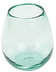Kalalou Verre à vin transparent sans pied, taille unique, vert