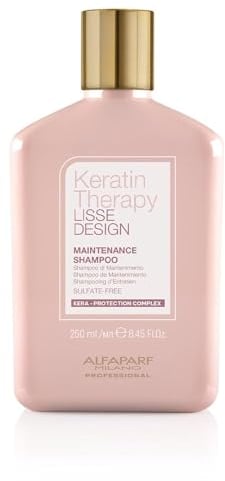 Alfaparf Lisse Design Keratin Therapie Pflege Shampoo, 250ml (1er Pack) | Verpackung kann abweichen