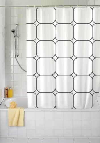 WENKO 20536100 Cube Rideau de Douche Anti Moisissure Blanc