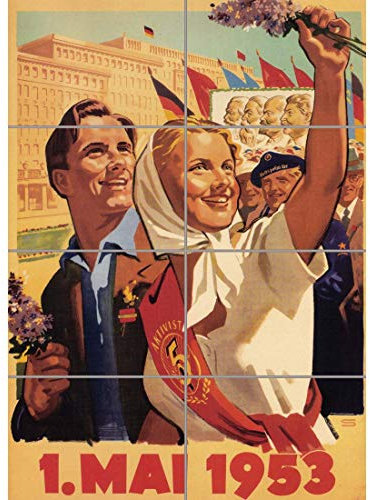 Doppelganger33 LTD Political Historical Communism Ddr East Germany 1 May 1953 XL Giant Panel Poster Art Print (8 Sections)