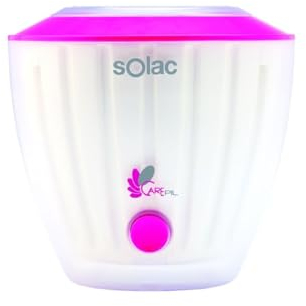 Solac DC7501 - Chauffe cire, Épilation à la cire, Compact, Universel pour tout type de cire, Lumière sur la base et spatule en bois, Couvercle