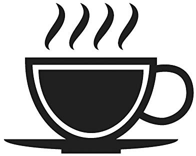 Coffee/Cafe Loyalty Card Stamp, 11mm Steaming Cup Image. Fast Acting, Self-Inking Stamp (Black Ink Colour)
