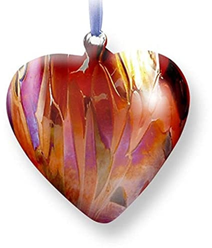 Nobile Glassware Mouth Blown July Birth Gem Heart 1696-17