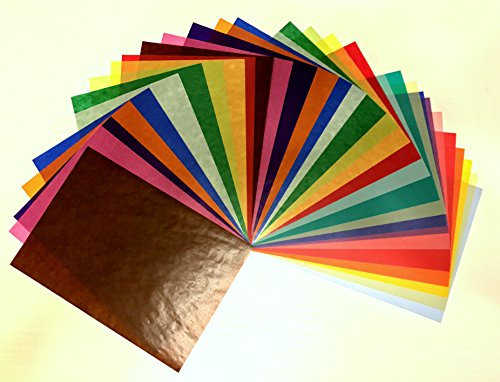 MADE IN GERMANY 50 Blatt TRANSPARENTPAPIER A4 in 10 Trendfarben sortiert und weiß in unterschiedlichen Grammaturen – Papier zum Drucken, Basteln & Zeichnen. Geeignet für den Heim- & Bürobedarf
