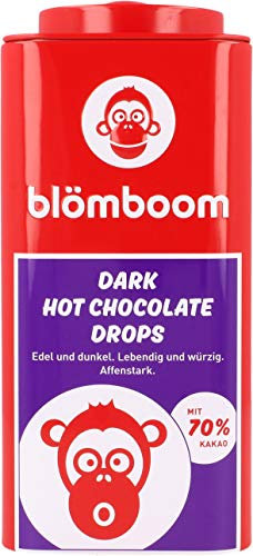 Blömboom Dark Hot Chocolate Drops, Dunkle Schokoladendrops zum Trinken, BIO, Dose (200g)