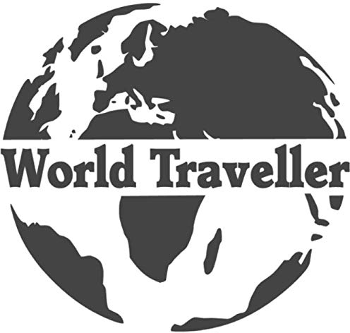 generisch Weltkugel Aufkleber in 20x20cm, 30x30cm, 40x40cm oder 55x55cm für Caravan Wohnmobil Wohnwagen Auto oder als Wandtattoo Weltkarte Erdkugel Erde (43/5/6) (Silbergrau Glanz, 40x40cm)