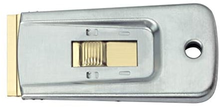 1 grattoir de sécurité pour peinture de fenêtre en silicone avec poignée rétractable, outil de haute qualité (pas de lame) et poignée uniquement