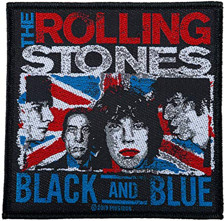 The Rolling Stones Black And Blue Aufnäher Patch Gewebt & Lizenziert !!