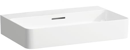 Laufen VAL Möbel-Waschtisch, ohne Hahnloch, mit Überlauf, 650x420, weiß, Farbe: Weiß mit LCC - H8102844001091