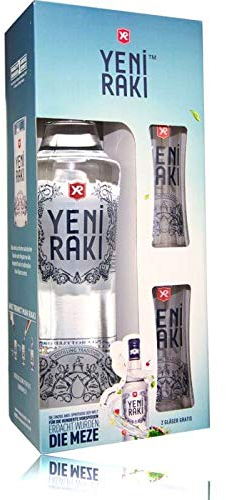 Yeni Raki 45% Vol. 0,7 l in Geschenkbox mit 2 Gläsern