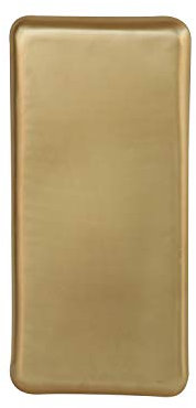 DeKulture Long Hand-Etched Serving Tray/Centerpiece (Gold) - Decorative Tableware for Weddings, Parties, & Holidays (13x6)