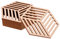 ProArts Hexagon Untersetzer Holz 10 Stück 11x9.5 cm - Untersetzer Gläser Set für Getränke und Kaffee-Tee - Tassenuntersetzer
