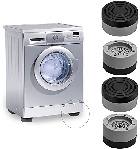 4 Stücke Dämpfer Waschmaschinen Universal Anti Vibration Waschmaschine Füße Waschmaschinenunterstützung Schwingungsdämpfer Mit 4 Stücke Aufkleber Für Waschmaschine Trockner