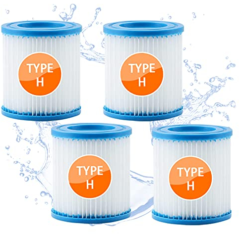 woejgo Cartuccia Filtrante Tipo H per Piscina, Filtro per Piscina Tipo H, Cartucce Filtranti, 4 Pezzi