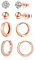 Zolkamery Creolen Silber 925 Ohrringe für Damen, 925 Sterling Silber Ohrstecker Creolen Ohrringe Set, Rose Gold Klein Schlafen Ohrstecker Creolen Ohrringe Set, 12mm Creolen & 5mm Ohrstecker Ohrringe