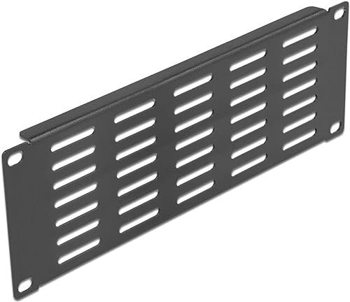Delock Panel de Armario de Red de 10″ con Rejillas de ventilación Horizontal 2U Negro