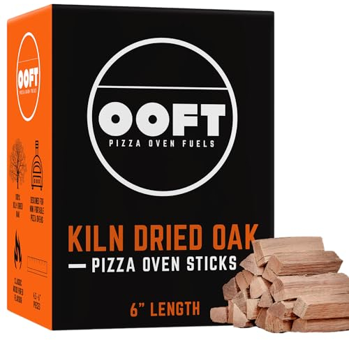 OOFT Mini-Pizzaofen aus Holz, 100% ofengetrocknete Eiche, perfekt für Ooni Karu, Solo Herd Pi und andere Mini-Pizzaöfen – 5,4–6,4 kg Box – Hartholz-Pizzaofen-Anzündholz – hohe Hitze und langsames