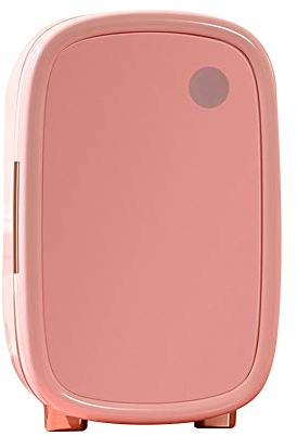 Mini Fridge/Cosmetic Car Refrigerator 12Liters, for Car and Home, Compact Mini Refrigerator Cooler and Warmer Single Door Mini Freezer (Red) (Pink)