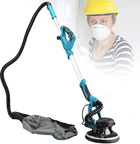 BEZAX Ponceuse Murale électrique 1800W, Ponceuse Télescopique Cloisons Sèches, Polisseuse Murale 1000~2100 TR/Min, avec Papier Abrasif,pour Travail du Bois Polissage Ponçage,Sander+20SandPad