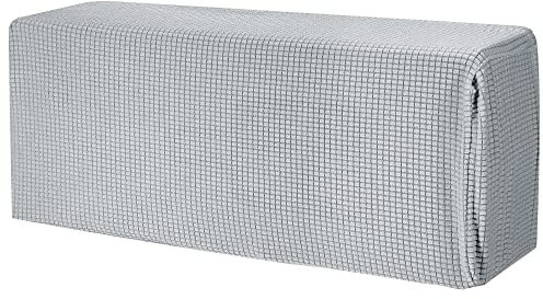 sourcing map Funda para Aire Acondicionado Cubierta 31-34 Pulgadas Tejido Elástico Tela Polvo Prueba para Pared Montaje Unidades Split Interior AC Cubiertas, Claro Gris