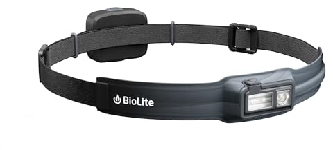 BioLite, HeadLamp 425 - Linterna frontal recargable USB-C, color gris medianoche